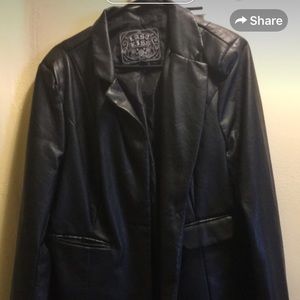 Black Leather Blazer